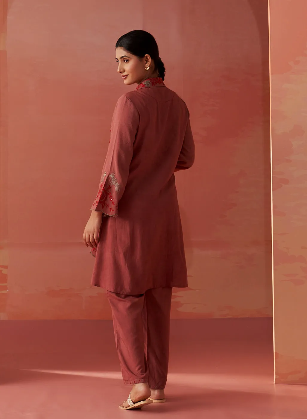 Iqra Redwood Embroidered Cotton Co-ord Set for Women
