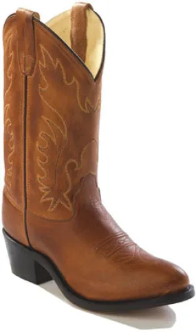 Jama Old West® Youth Tan Round Toe Cowboy Boots Jama Old West® Youth Tan Round Toe Cowboy Boots