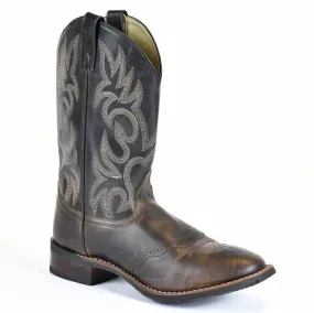 Laredo Round Toe Roper Cowboy Boot-Brown Leather-Men's  4-25 Laredo Round Toe Roper Cowboy Boot-Brown Leather-Men's  4-25
