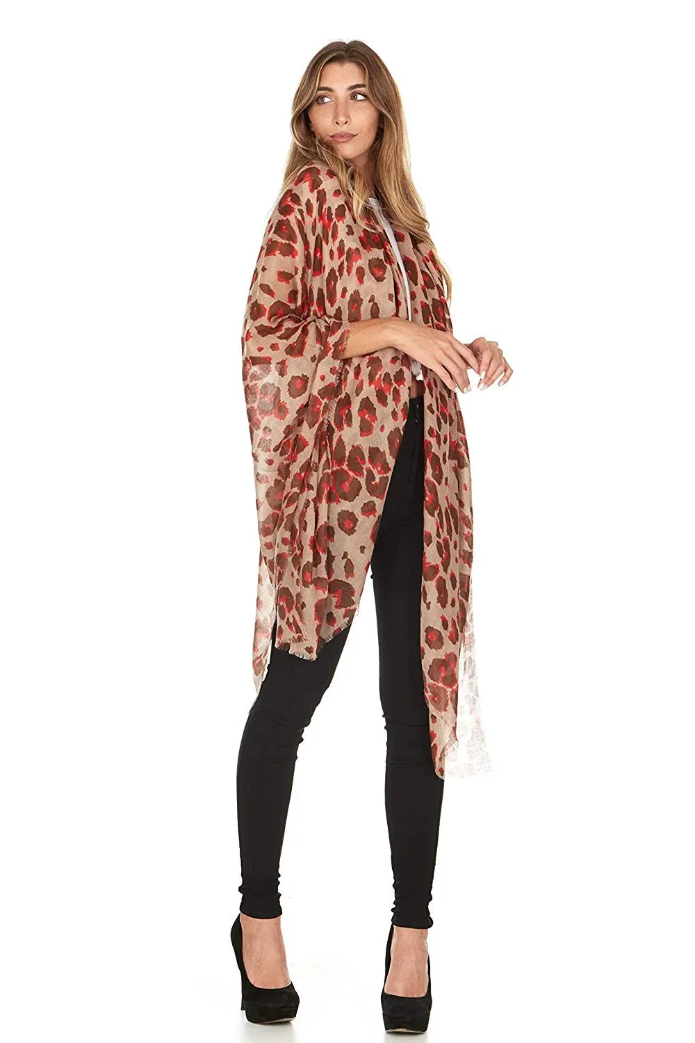 Laundry By Shelli Segal Women's Animal Print Wrap Scarf Shawl Soft Warm Large Fall Winter Fashion Scarves for Ladies