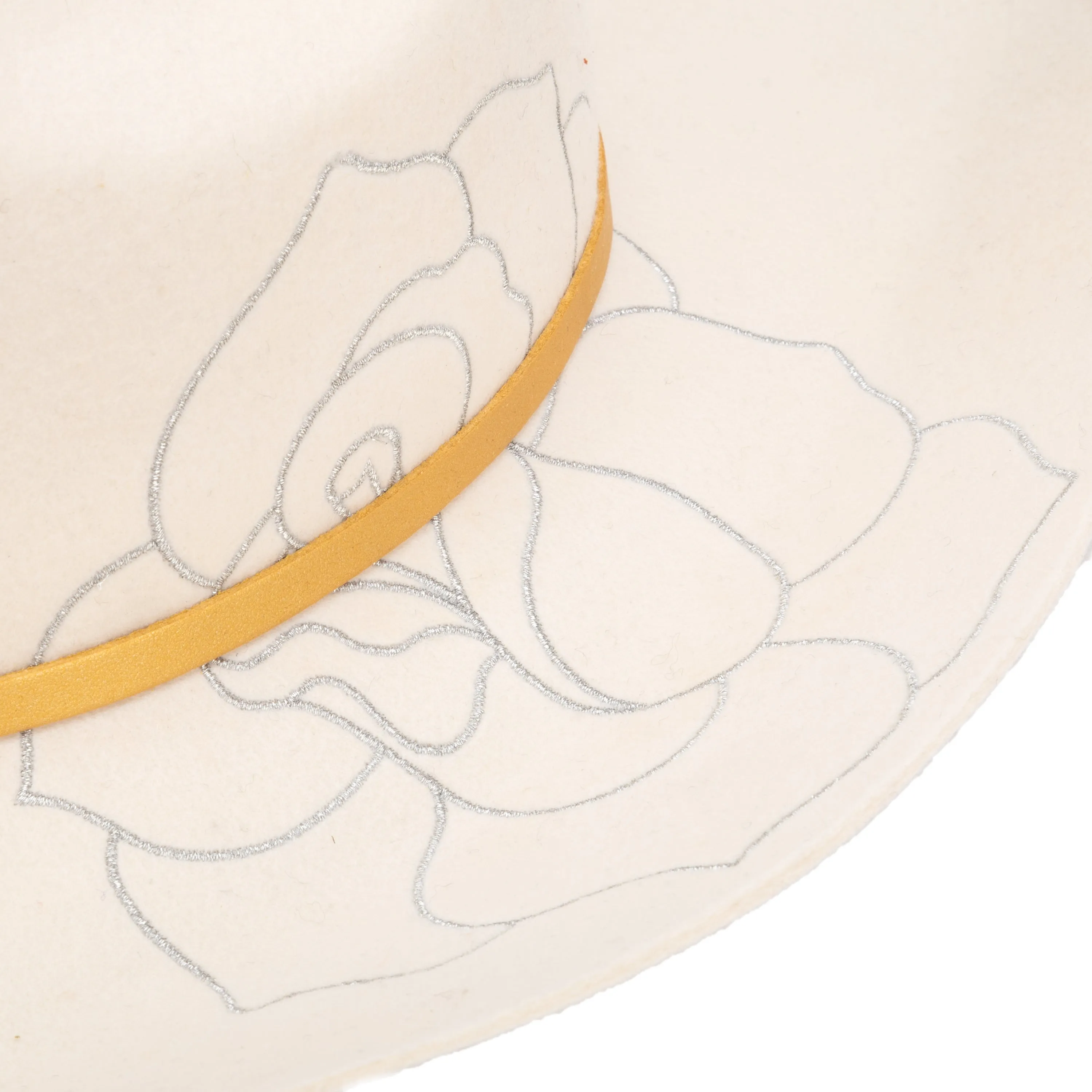 Love Never Fails - Women's Felt Cowboy with Embroidered Rose