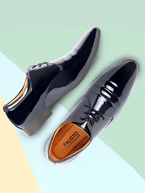 Men Blue Patent Leather Party Lace Up Stylish Fashion Comfort Lightweight Shoes Men Blue Patent Leather Party Lace Up Stylish Fashion Comfort Lightweight Shoes