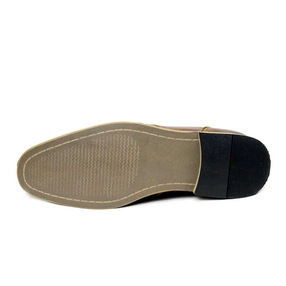 Men's Leather Dress Boots With Zipper