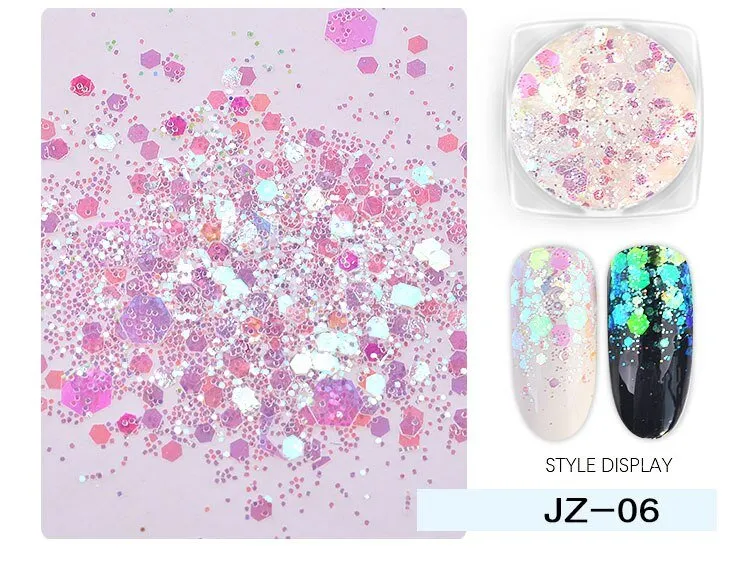 Mermaid Nail Flakes Holographic Glitter Jar