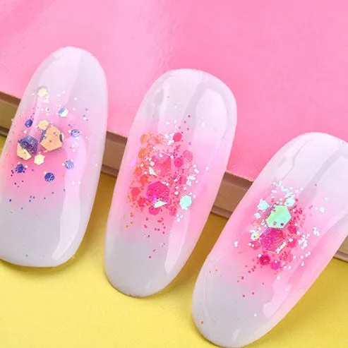 Mermaid Nail Flakes Holographic Glitter Jar