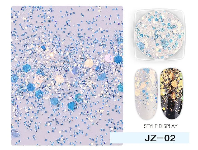 Mermaid Nail Flakes Holographic Glitter Jar