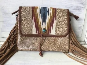 Myra Tooled Blanket Fringed Crossbody Myra Tooled Blanket Fringed Crossbody