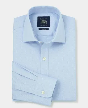 Pale Blue Stretch Cotton Slim Fit Formal Shirt - Single Cuff Pale Blue Stretch Cotton Slim Fit Formal Shirt - Single Cuff
