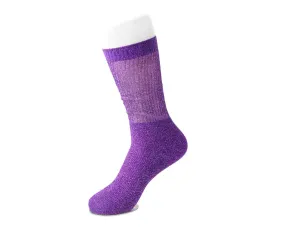 Purple Ribbed Glitter Sock Purple Ribbed Glitter Sock
