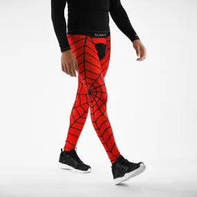 Red Web Pattern compression tights / leggings Red Web Pattern compression tights / leggings