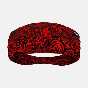 Roses Red and Black Double-sided Wide Headband Roses Red and Black Double-sided Wide Headband