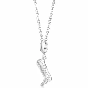 Silver Cowboy Boot Necklace Silver Cowboy Boot Necklace