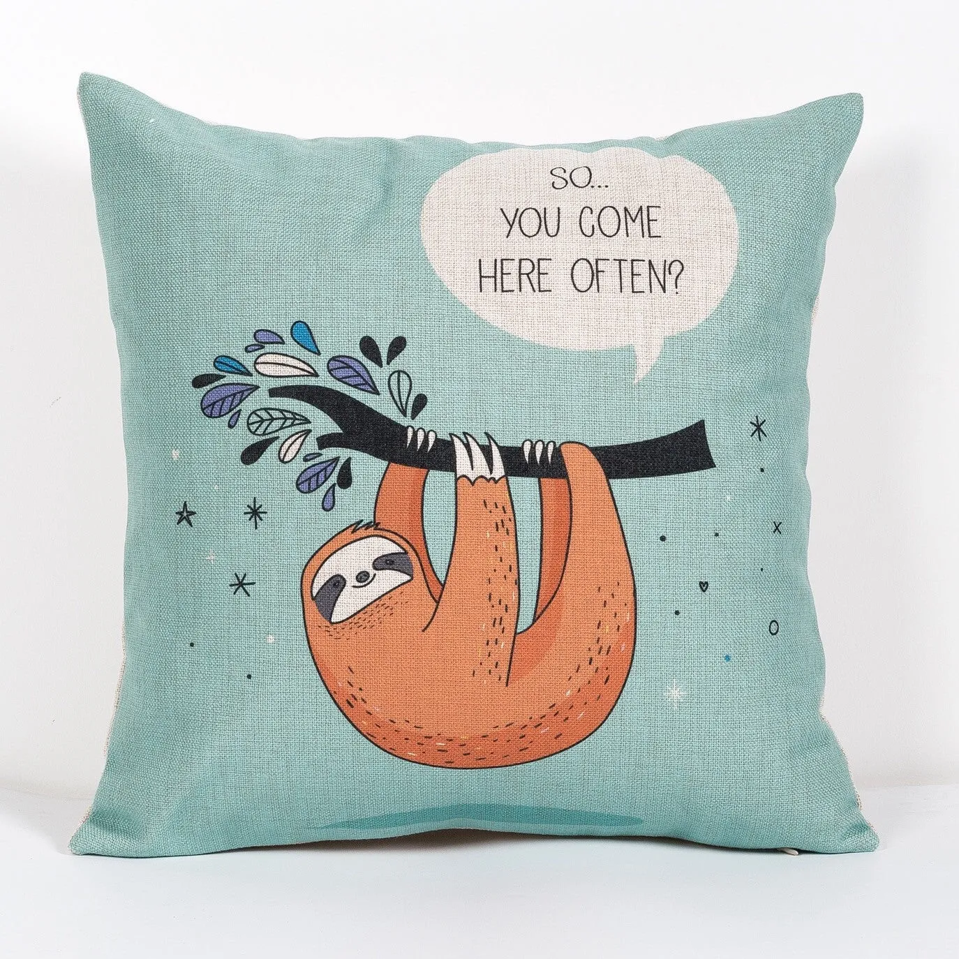 Sloth Cushion Cover-Come Here Often