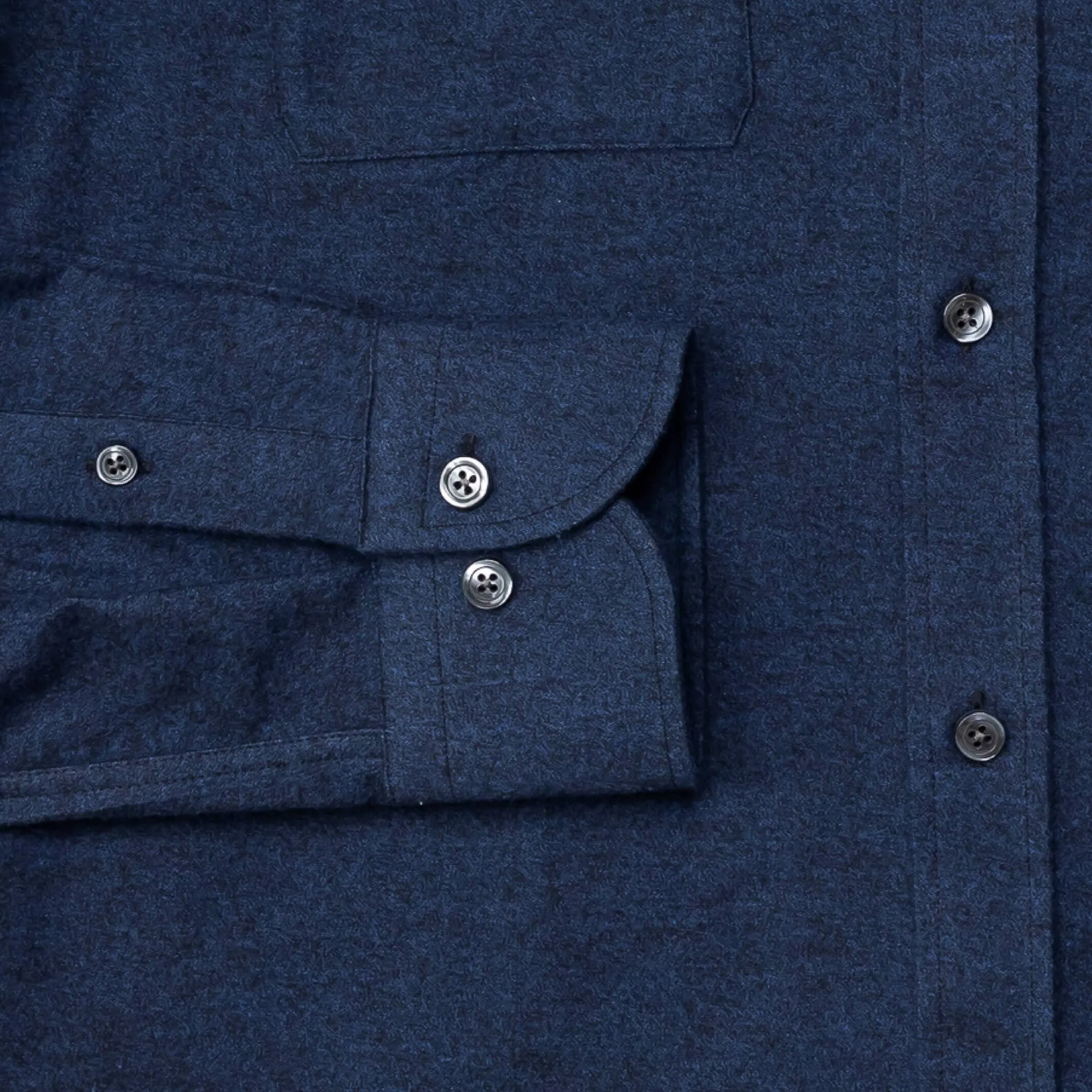 The Dark Blue Heather Heyming Flannel Custom Shirt