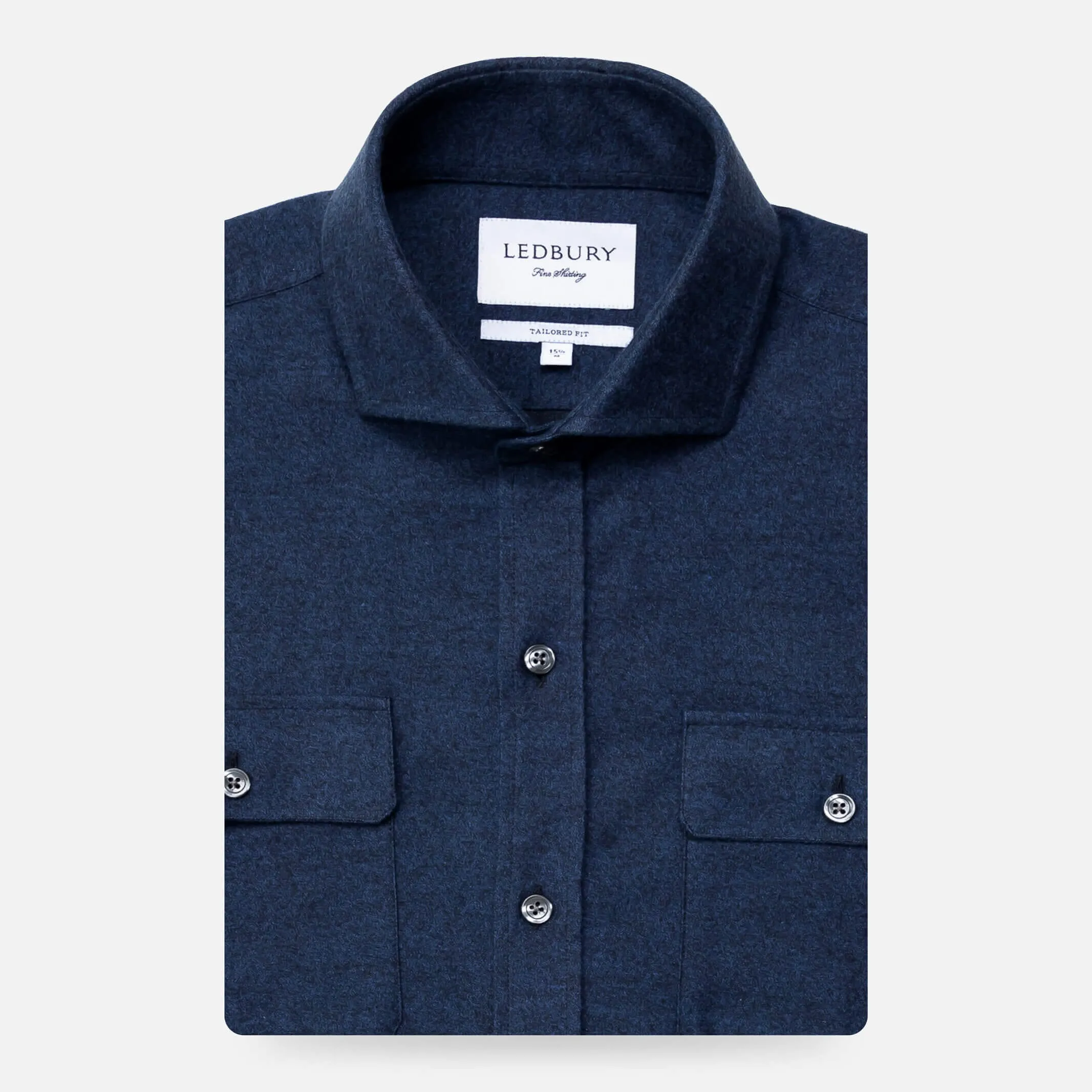 The Dark Blue Heather Heyming Flannel Custom Shirt
